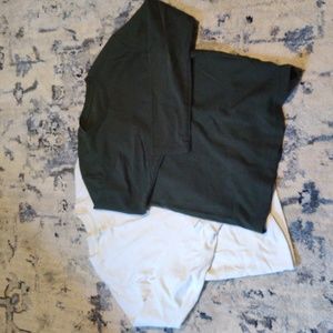 Two Uniqlo Soft Brushed Long Sleeve Crewneck T Shirts